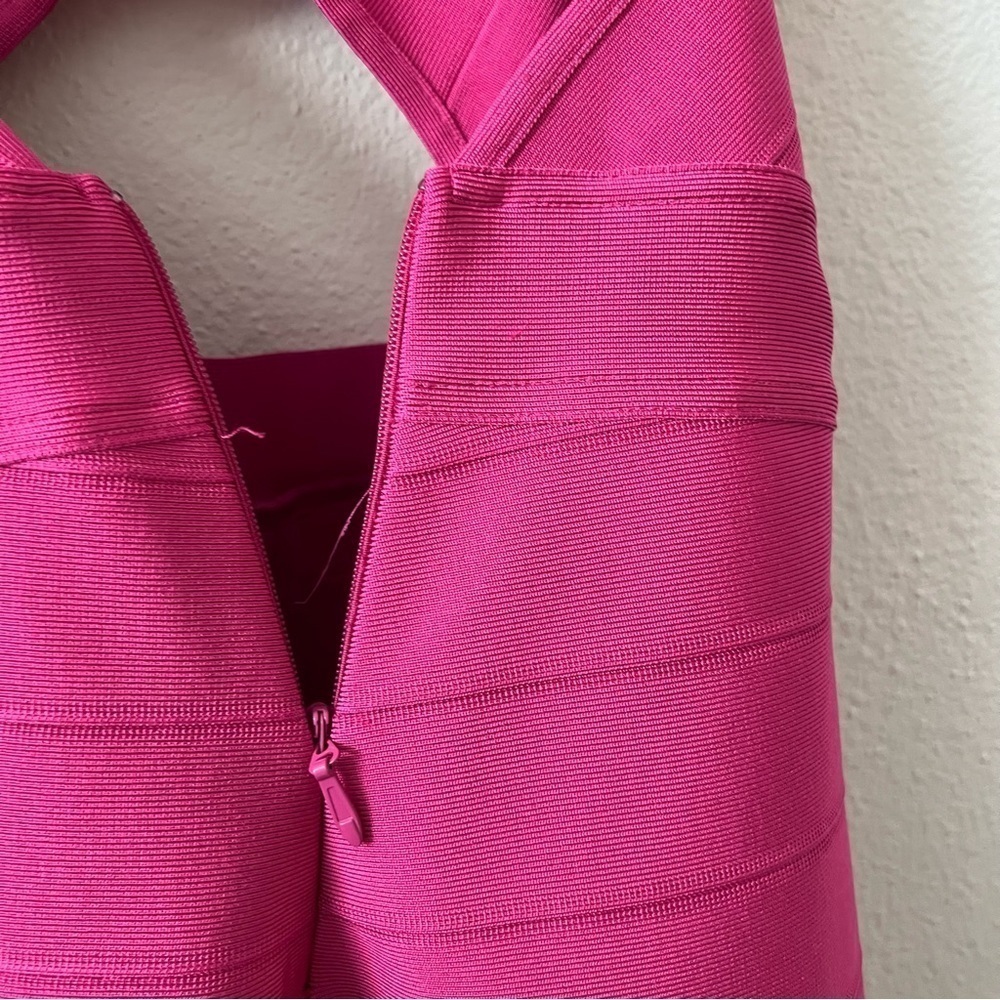 RARE HERVE LEGER X FOREVER 21 Pink Bandage Cut Out Romper - Picture 10 of 13